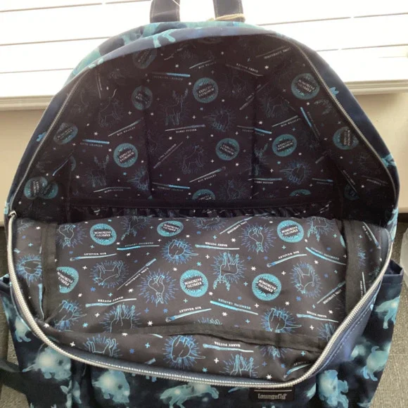 NWT Loungefly Amzn WB Harry Potter Patronus Collection Full Size Nylon Backpack Amazon.com: Loungefly WB Harry Potter Patronus Collection  main image 4